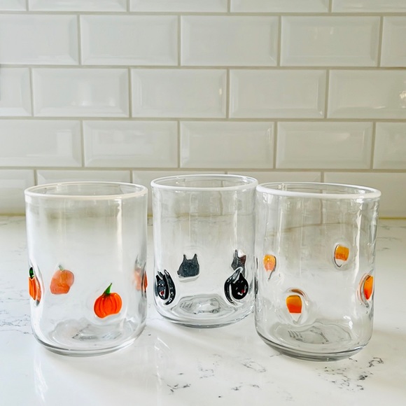 Anthropologie 🎃Harvest Pumpkin Juice Glasses - Picture 15 of 16